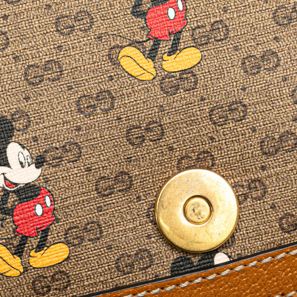 Pre-Loved Gucci x Disney Micro GG Supreme Mickey Mouse Flap Crossbody - Picture 10 of 12